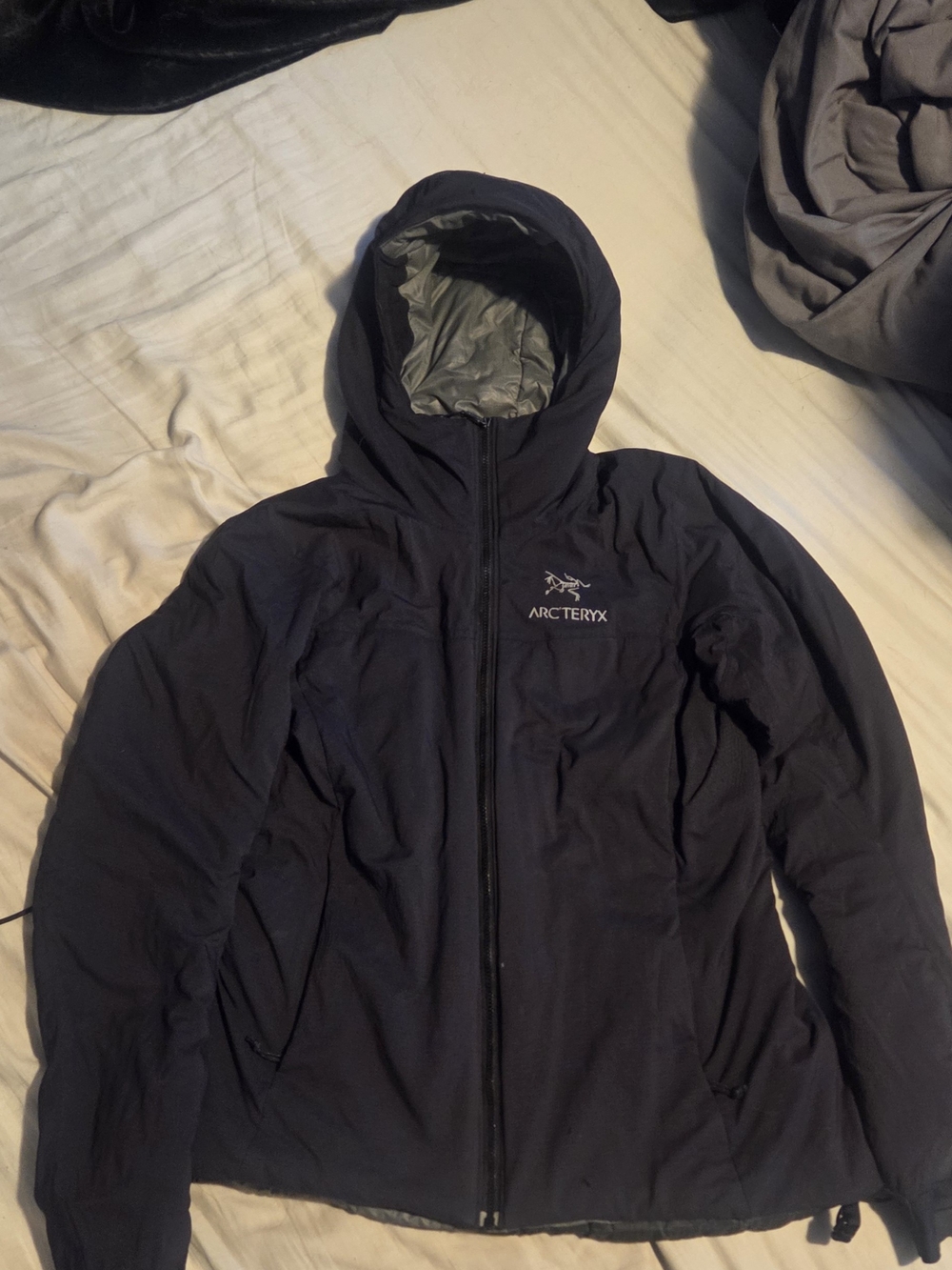 Arc'teryx Black Softshell Jacket with White Logo